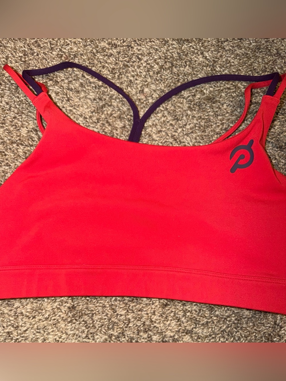 Peloton Cadent Strappy sports bra in red size medium